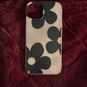 Floral Black and Cream Phone Case